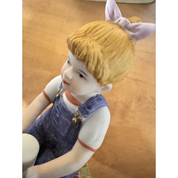 Home Interiors Gifts 1998 Denim Days "The Picnic #15321” picnic basket apple Kid - Picture 10 of 14